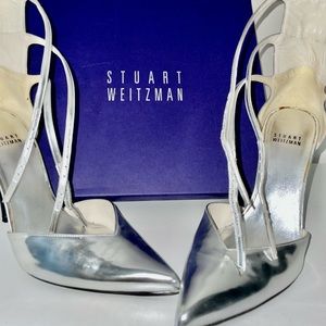 Stuart Weitzman Specchio three ankle strap point toe pumps